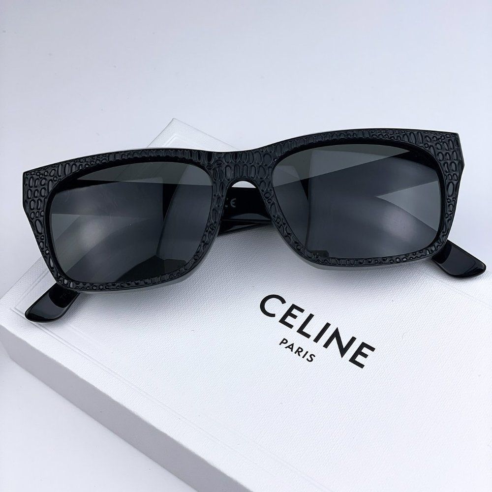 Celine Black Textured Sunglasses